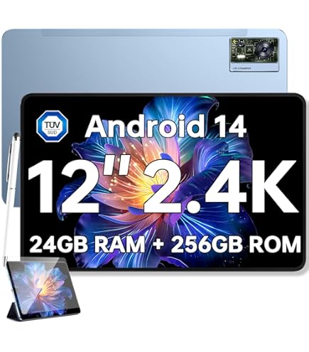 OUKITEL OT5S Tablet 12 Inch - 2024 Android 14 Tablet 24GB RAM +